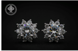 Flower Earrings 2 - 14k yellow gold - 10006Y2