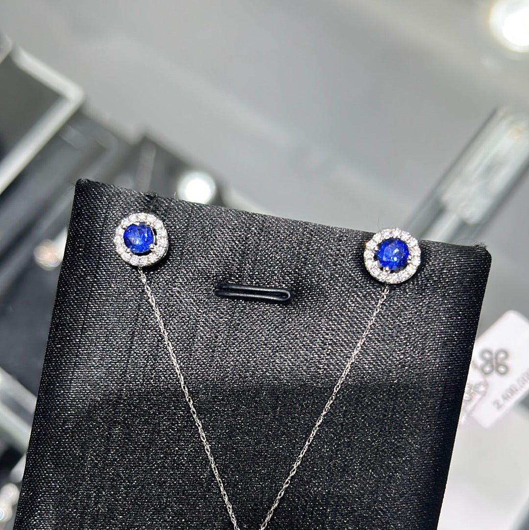 0.5 Sapphire  - 14k white gold - 10023