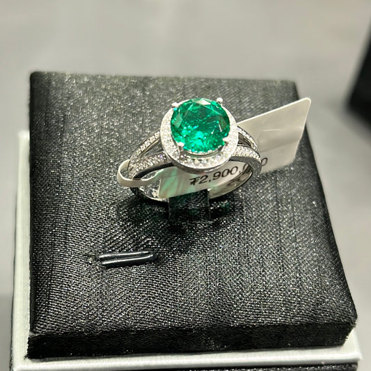 Emerald C Round 2 - 14k white gold - 13005